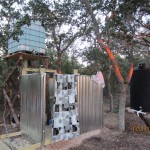 Enclosed Outdoor Shower + Tub